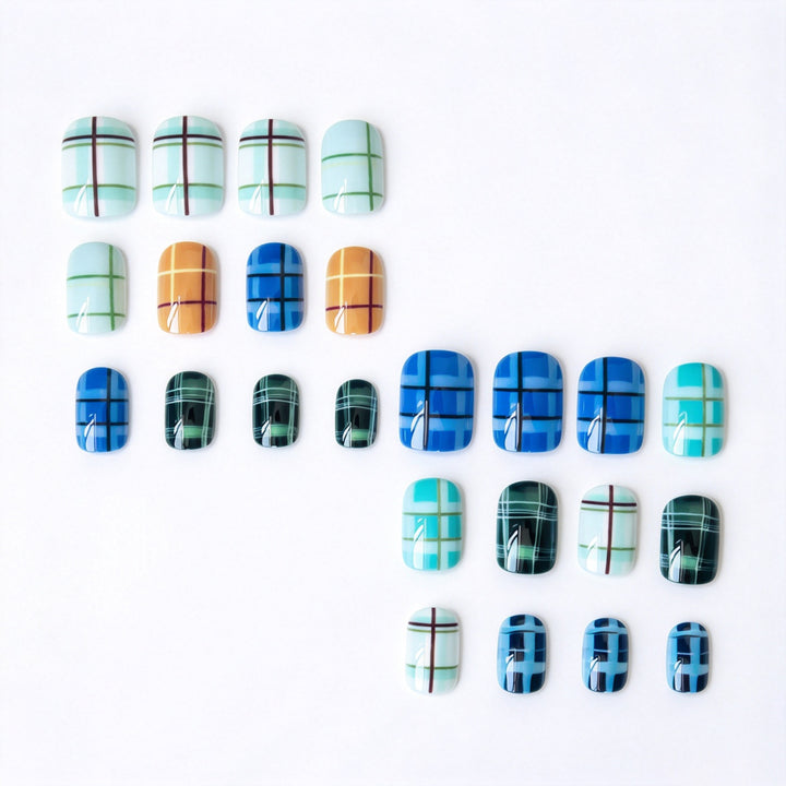 Geometric Patterned Nail Art