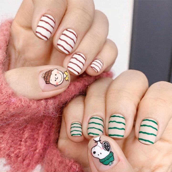 Artificial artificial nails with playful mascot design Stornfield