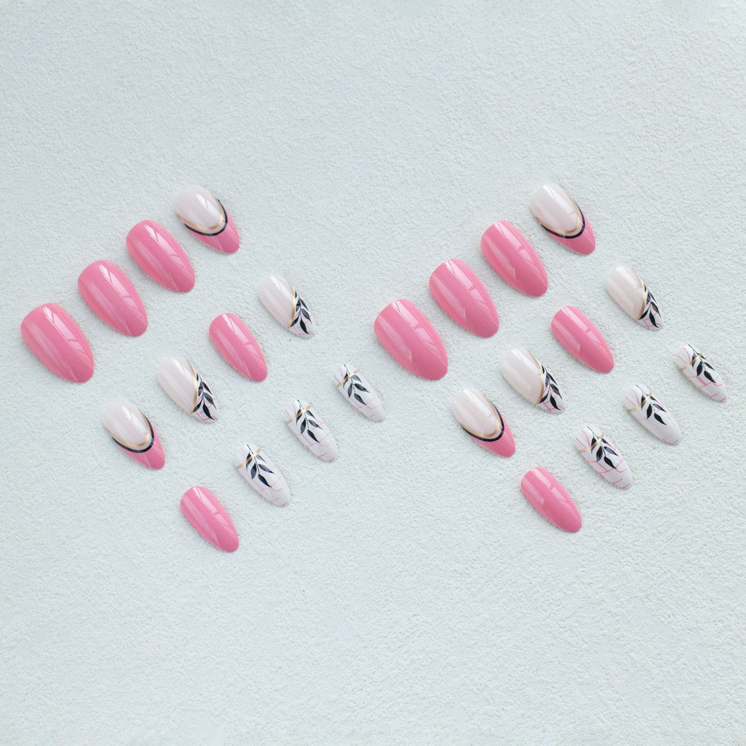 Elegant Floral Art Nail Set