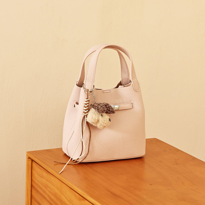 Trendy Structured Handbag with Cute Charm