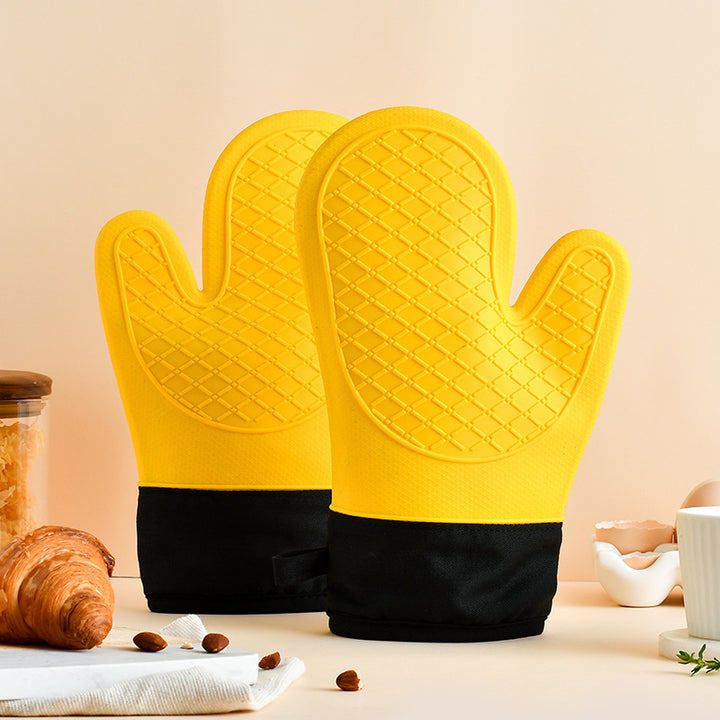 Heat-resistant silicone oven gloves with ergonomic design Stornfield