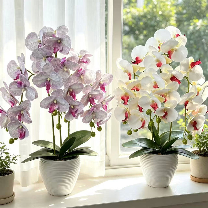 Artificial Orchid Plant for Home Decor Display