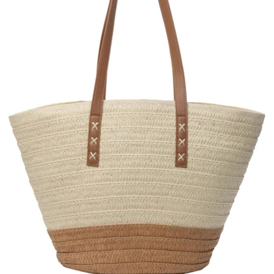 Beach bag with sturdy leather handles Stornfield