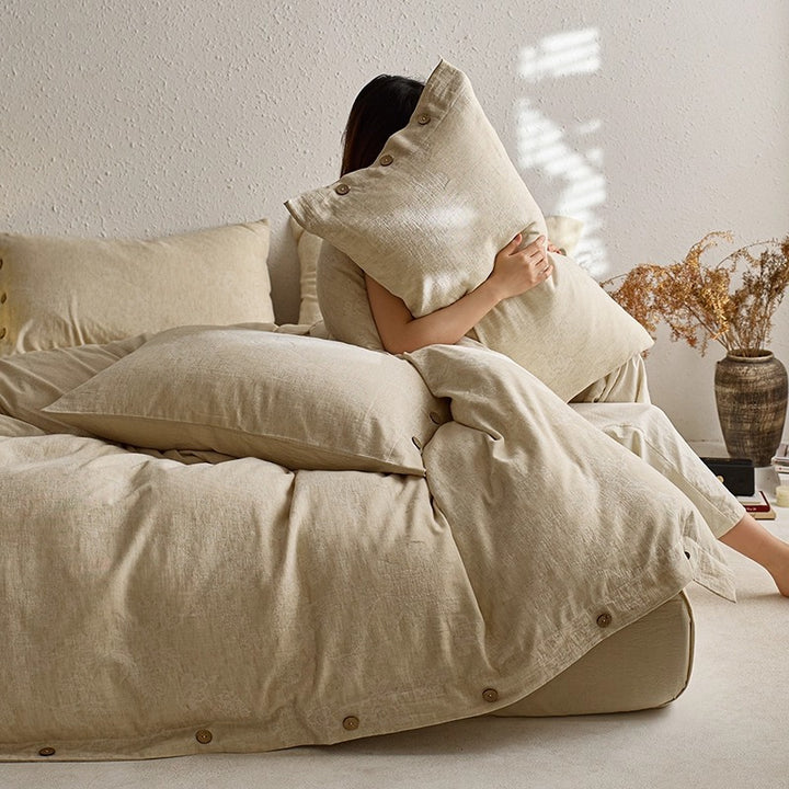 Washed Linen Duvet Cover Set