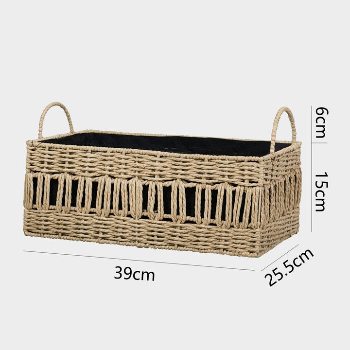 Versatile storage basket made of natural material Stornfield