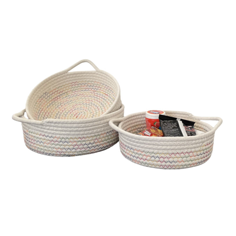 Women Practical Storage Basket with Colorful Zigzag Pattern Stornfield