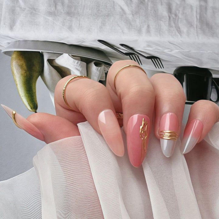 Elegant Gradient Press-On Nails Stornfield