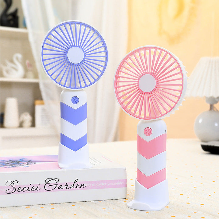 Women's Portable Tabletop Fan with USB Connection and Adjustable Tilt Angle Stornfield