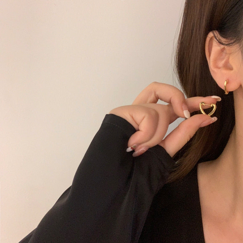Heart-Shaped Earrings Made of Stainless Steel Stornfield