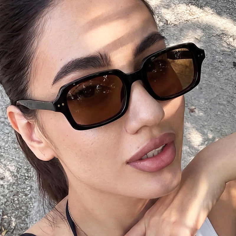 Ladies stylish square sunglasses with striking accents Stornfield