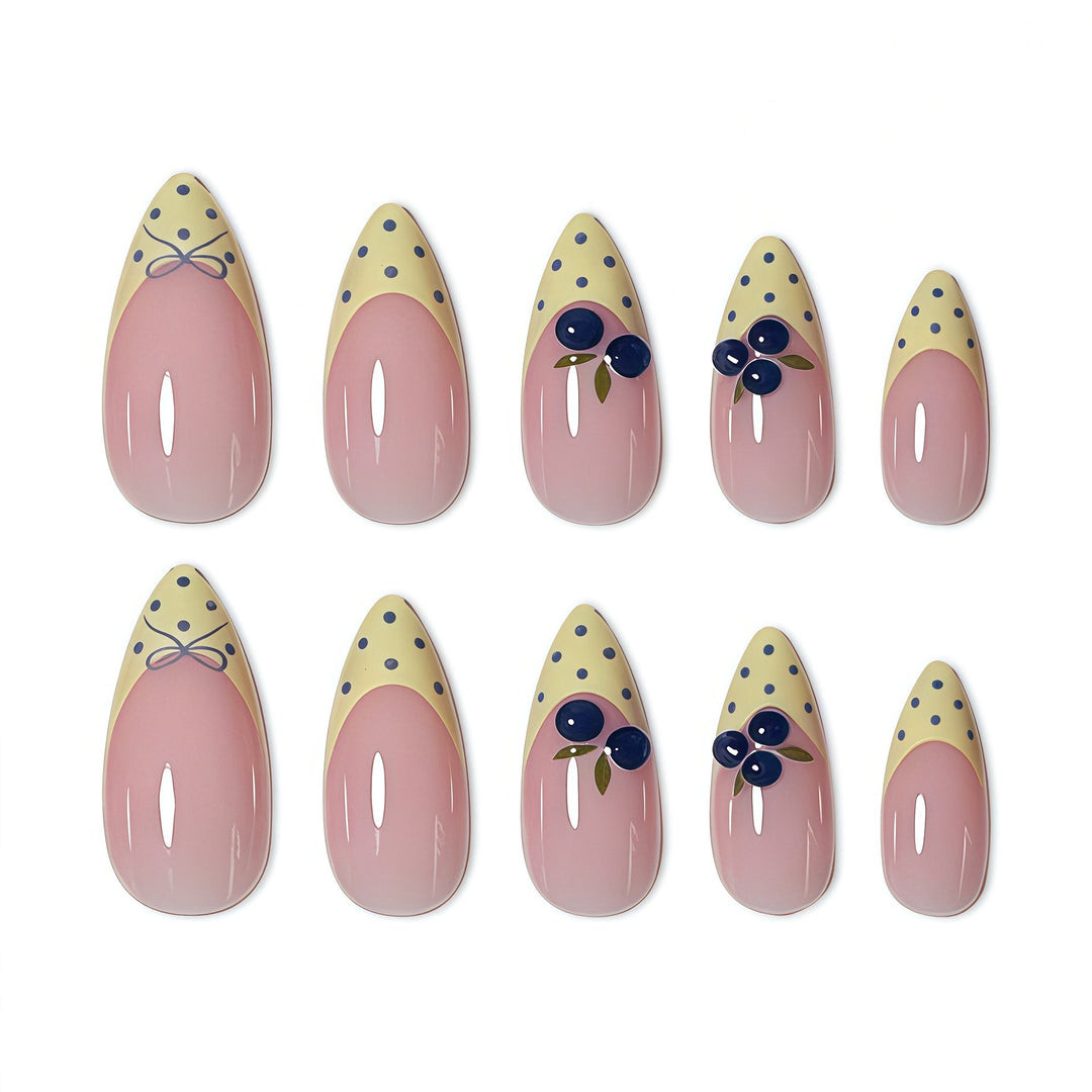 Artistic Floral Accent Press-On Nails Stornfield