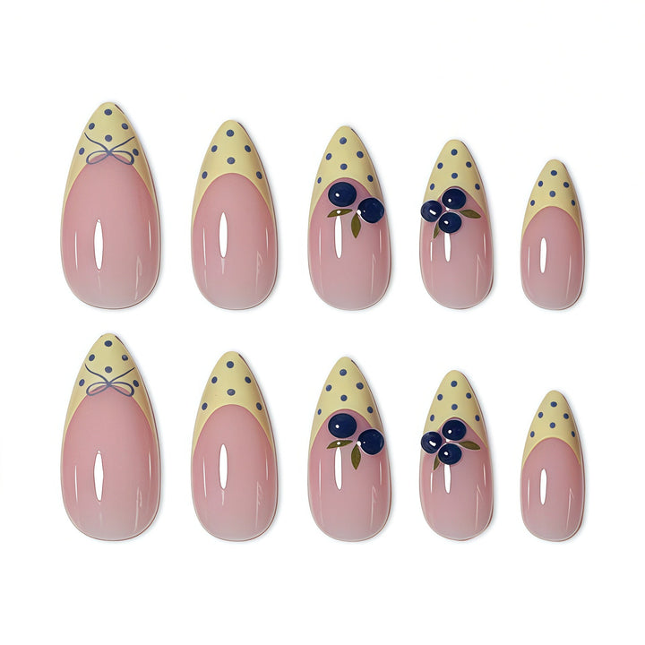 Artistic Floral Accent Press-On Nails Stornfield