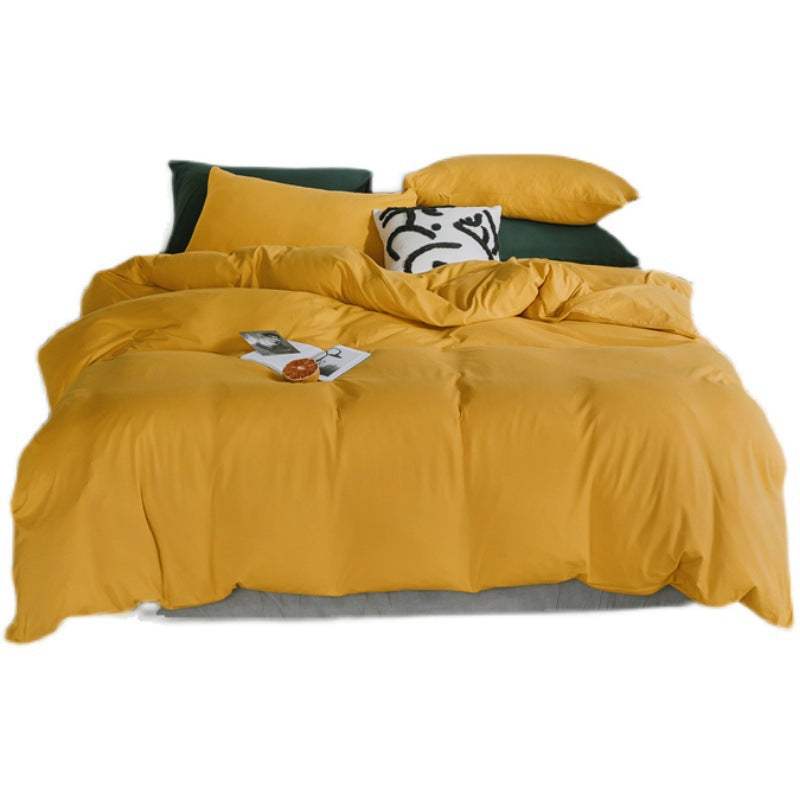 Bedding set made of breathable cotton percale with temperature-regulating processing