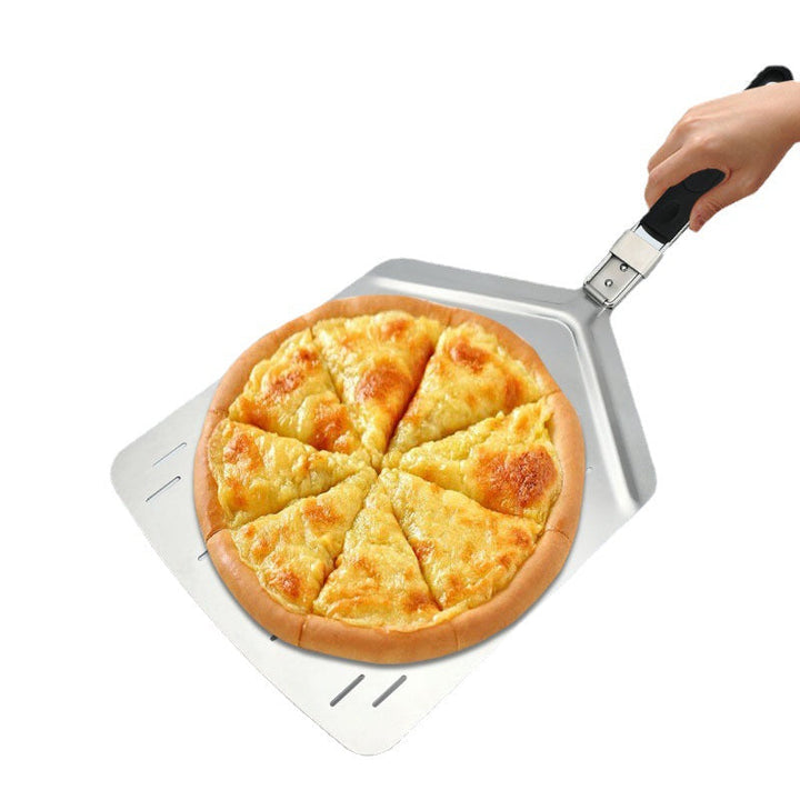 perforated stainless steel foldable pizza peel with ergonomic non-slip handle Stornfield