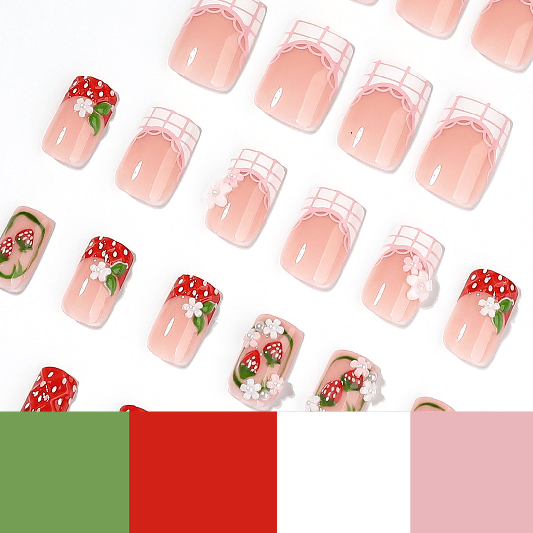 Creative Nail Art in Strawberry Design Stornfield