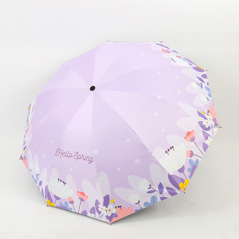Women's Folding Umbrella with Floral Design Stornfield