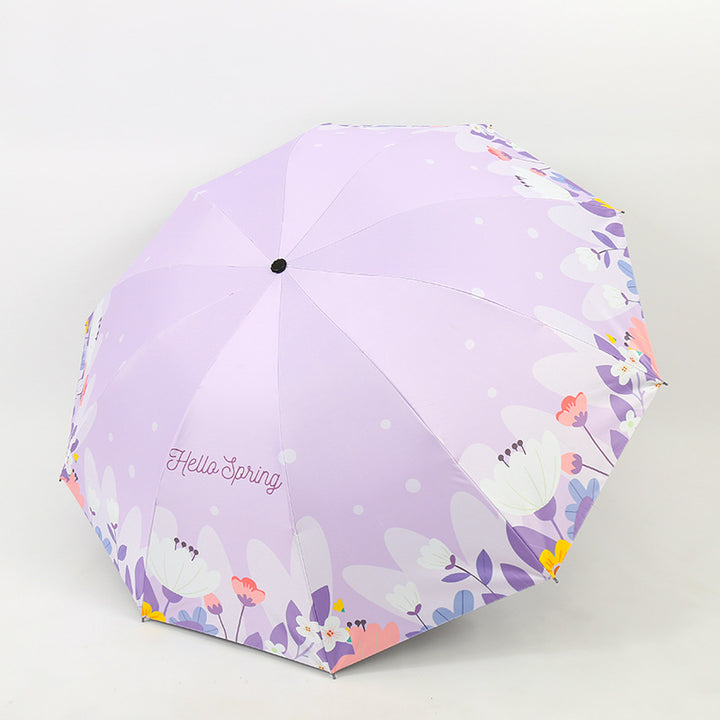 Women's Folding Umbrella with Floral Design Stornfield