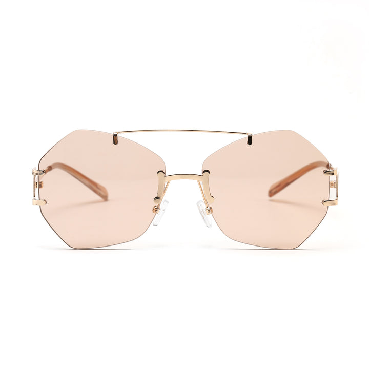 Women's fashionable octagonal sunglasses with delicate metal frame Stornfield