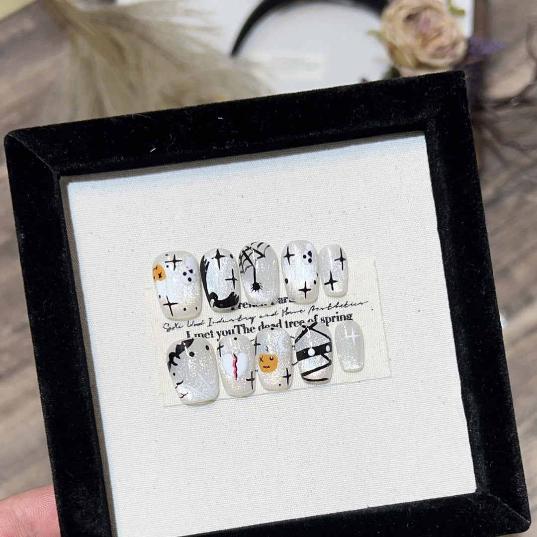 Decorative Floral Stiletto Press-On Nail Set Stornfield