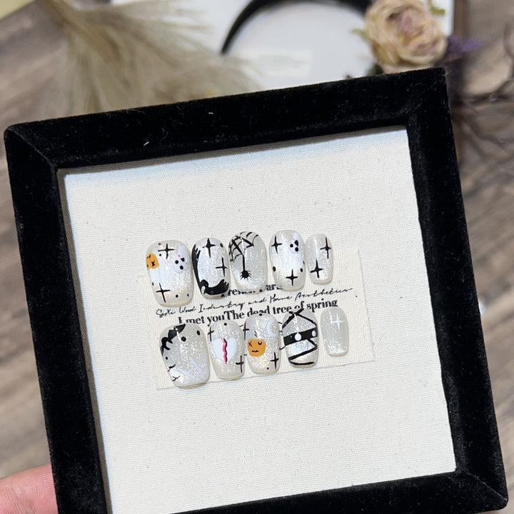 Decorative Floral Stiletto Press-On Nail Set Stornfield