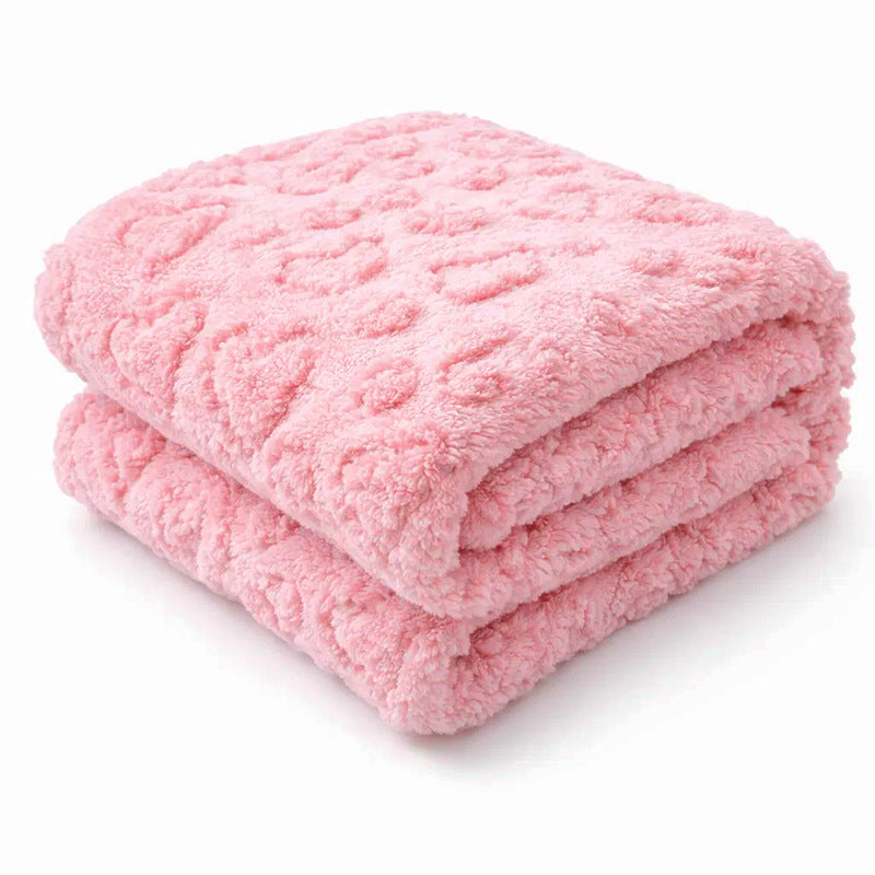 Women's Cozy Fleece Blanket with Heart Design Stornfield