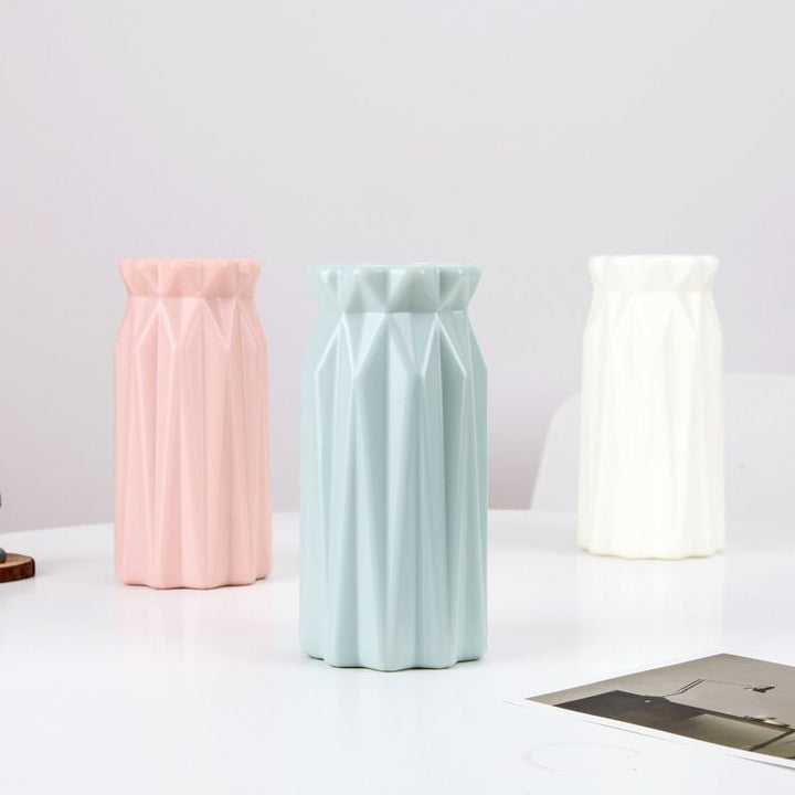 Textured Geometric Ceramic Vase Stornfeild