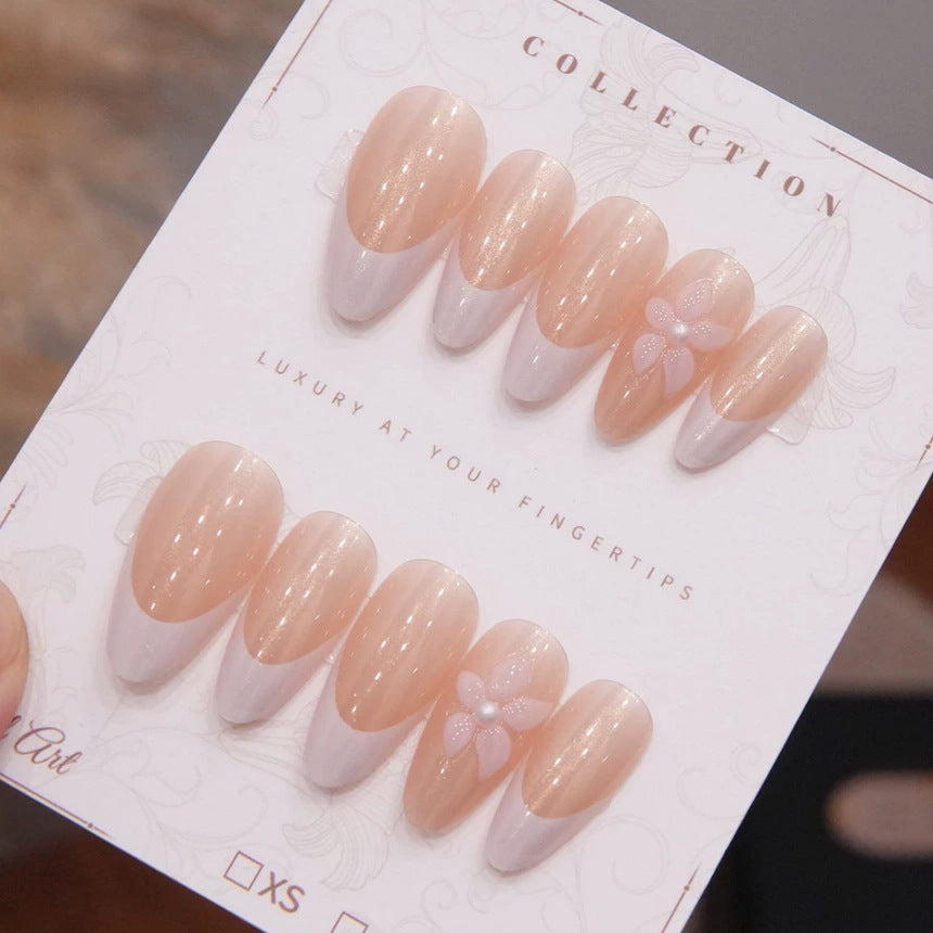 Floral Accent Press-On Nail Set