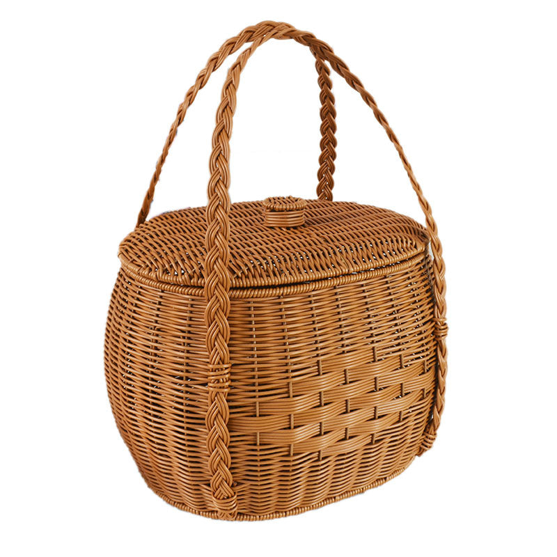 Handcrafted Wicker Storage Basket Stornfield