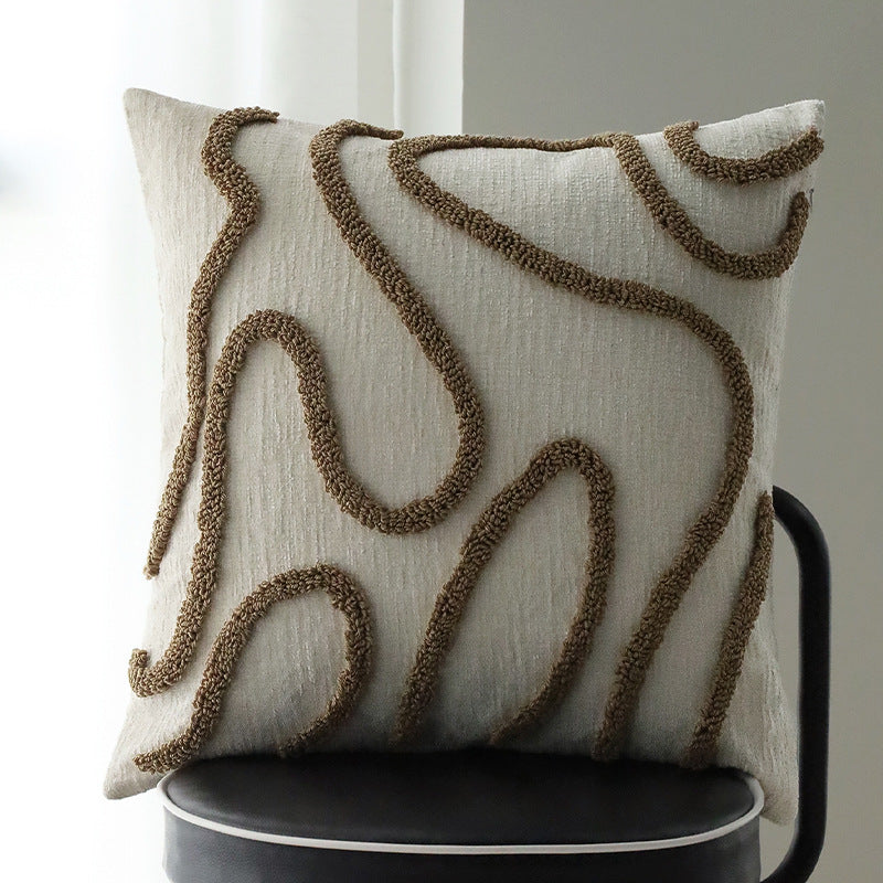 Decorative pillow with unique wave pattern