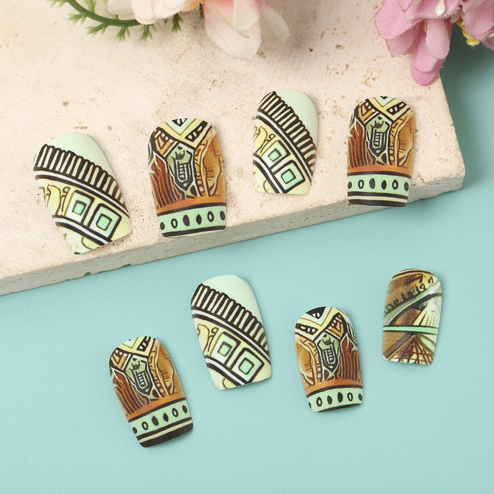 Artificial nails with creative ethnic design Stornfield