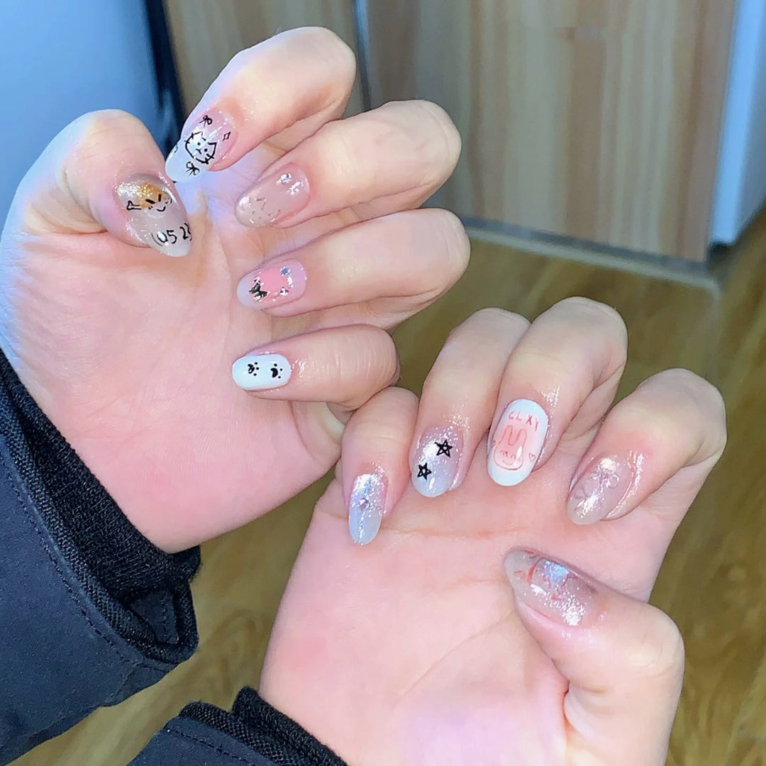 Decorative Character-Themed Press-On Nail Set