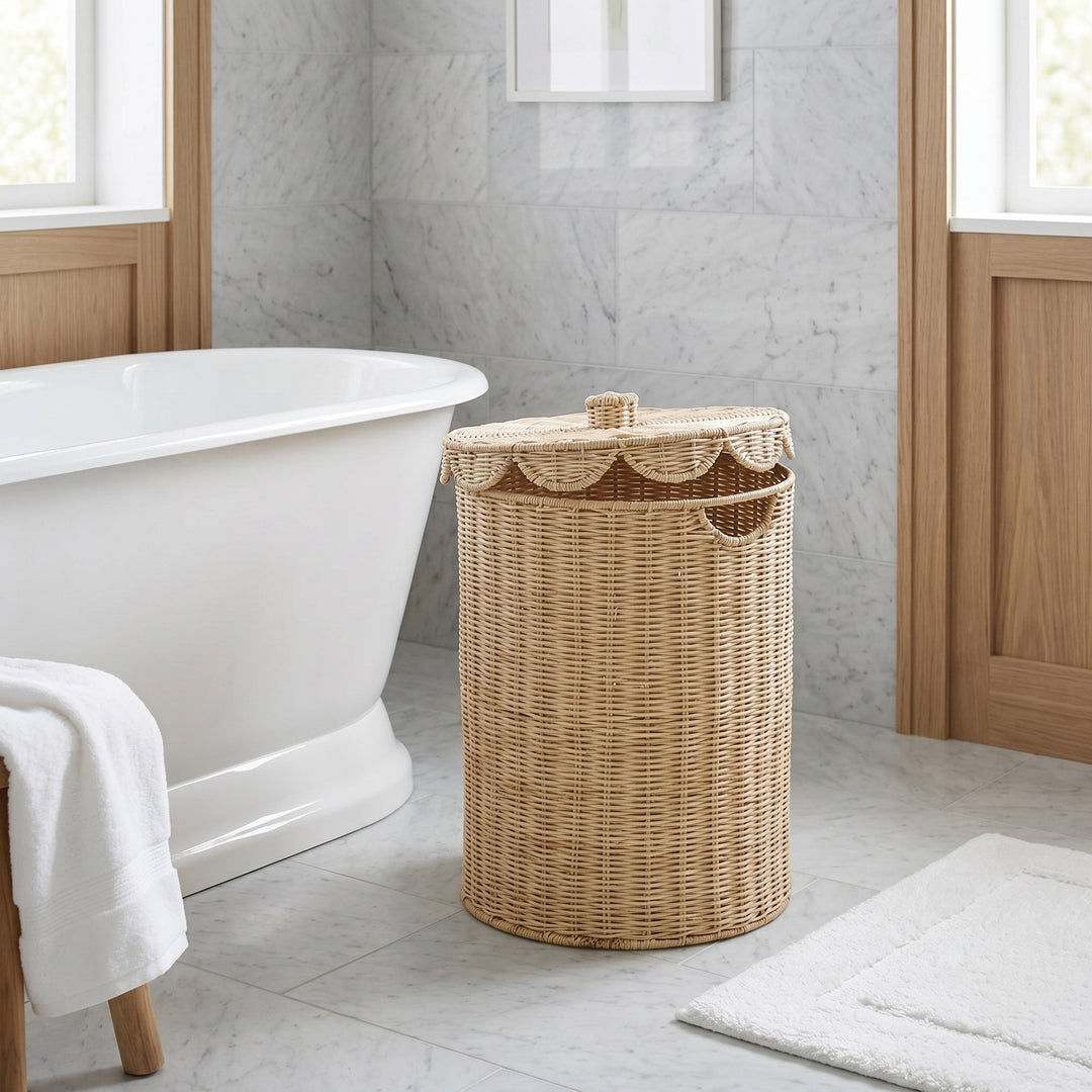 Practical laundry basket with lid Stornfield