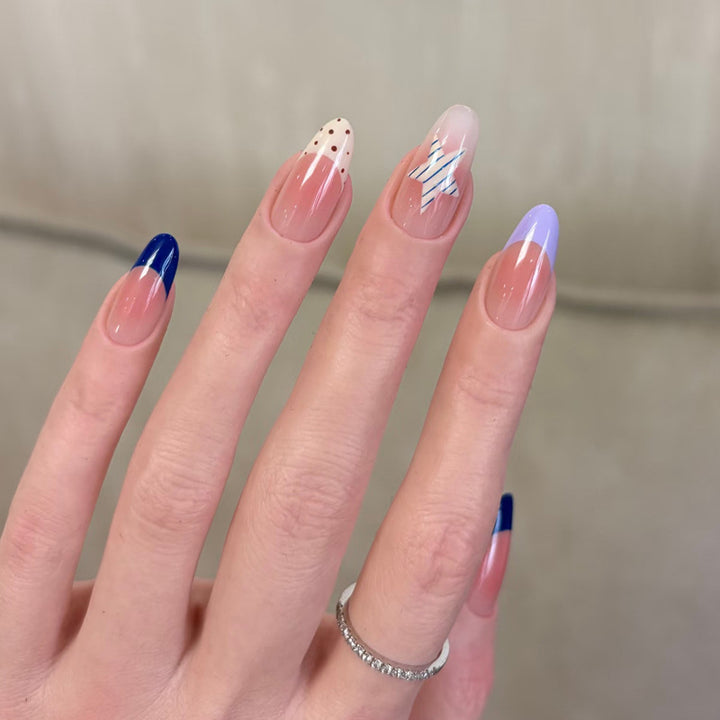 Artistic Press-On Nail Set with Modern Designs Stornfield