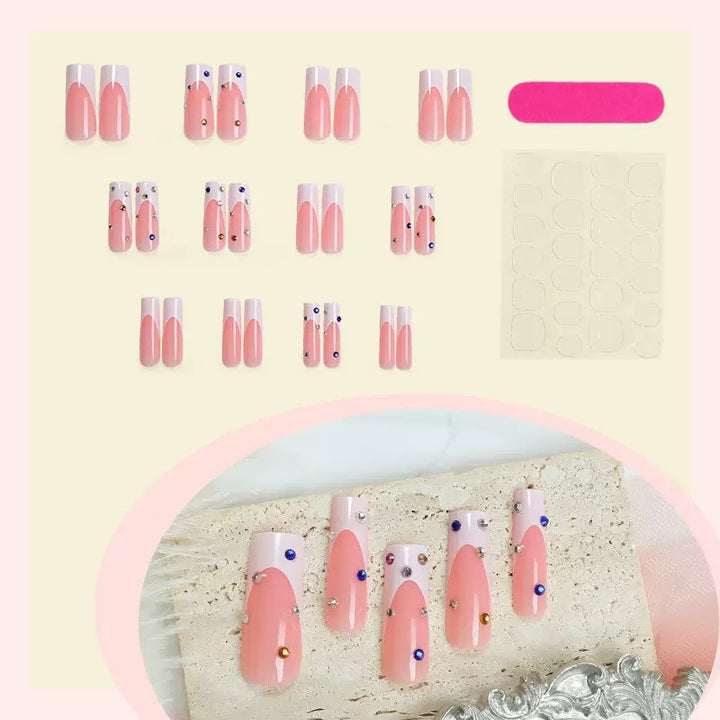 Artificial nails with sparkling rhinestone accents Stornfield