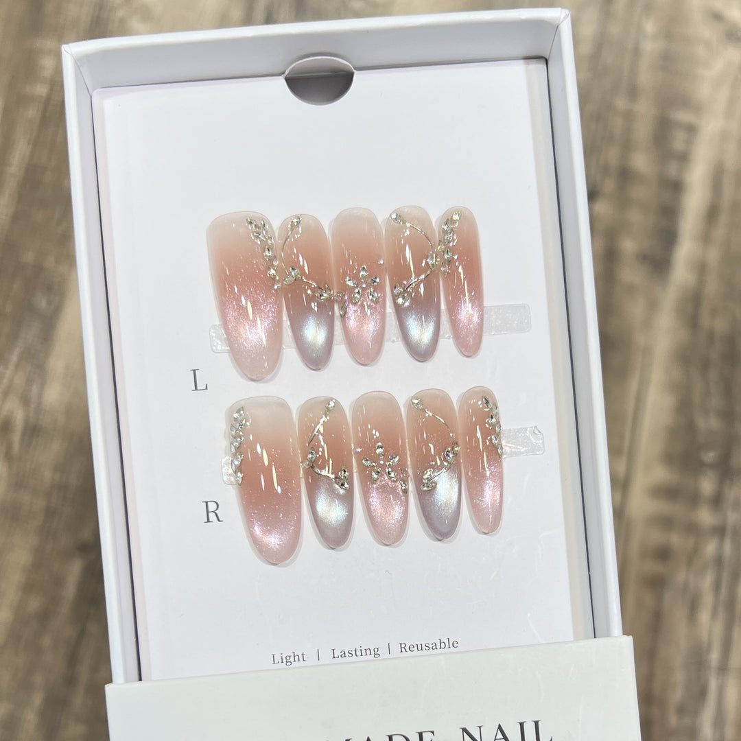 Reusable Elegant Press-On Nail Art Set Stornfield