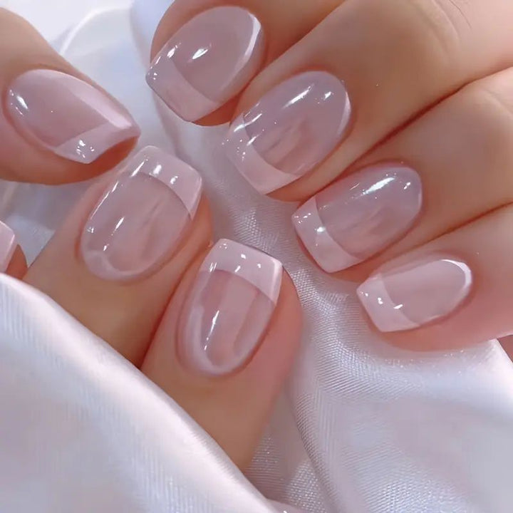 Elegant French Tip Nail Extensions Stornfield