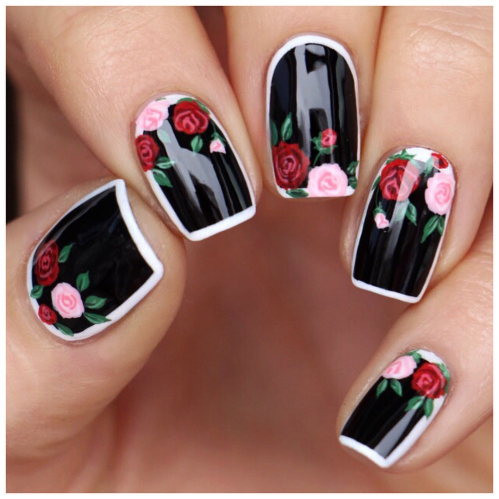 Artificial nails in floral vintage design Stornfield