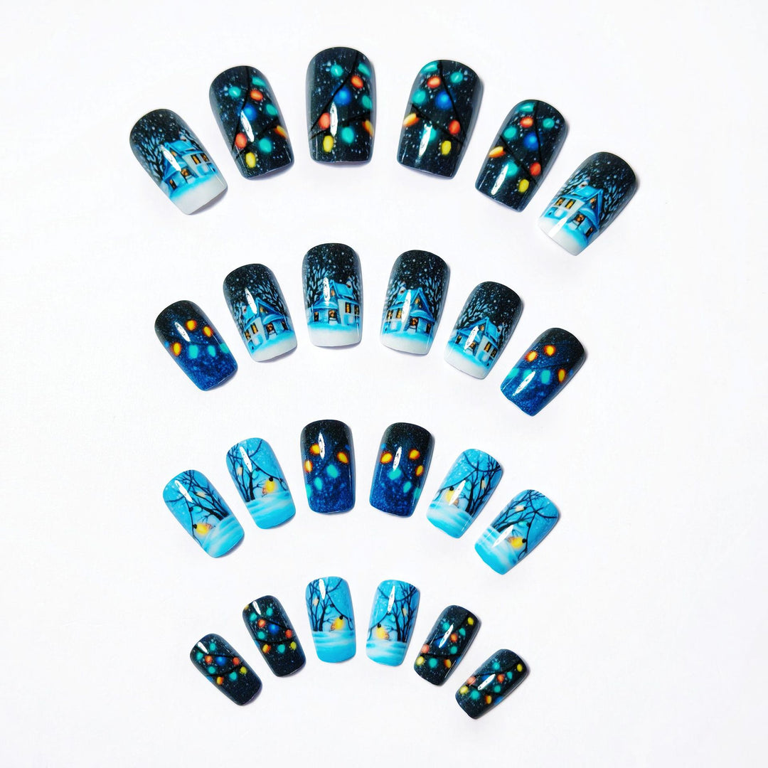 Winter Art Nails with Festive Snow Motif Stornfield