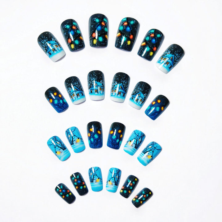 Winter Art Nails with Festive Snow Motif Stornfield