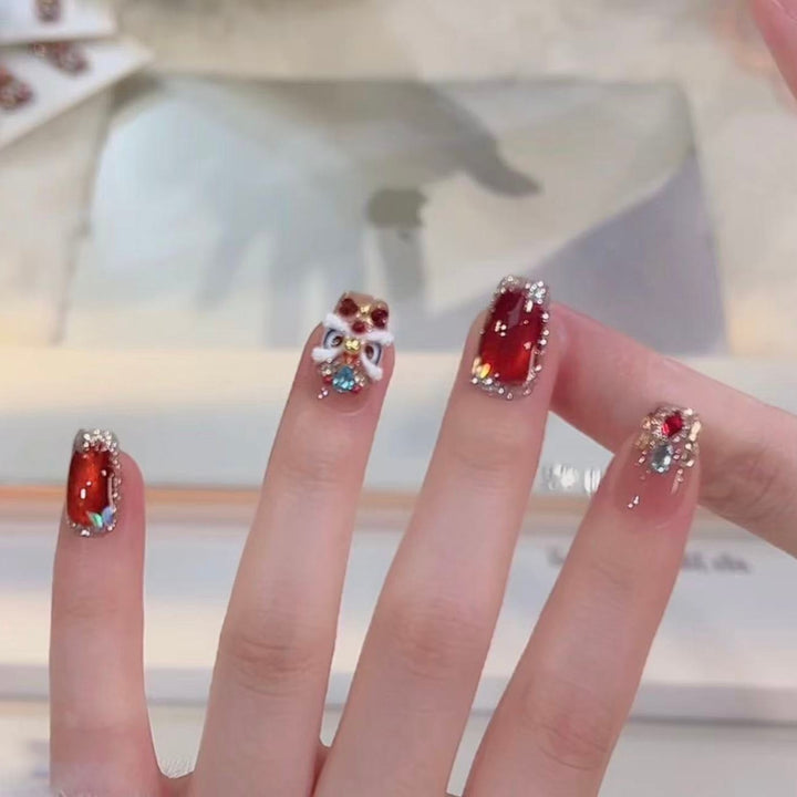 Artificial Nails In Elegant Glitter Finish Stornfield