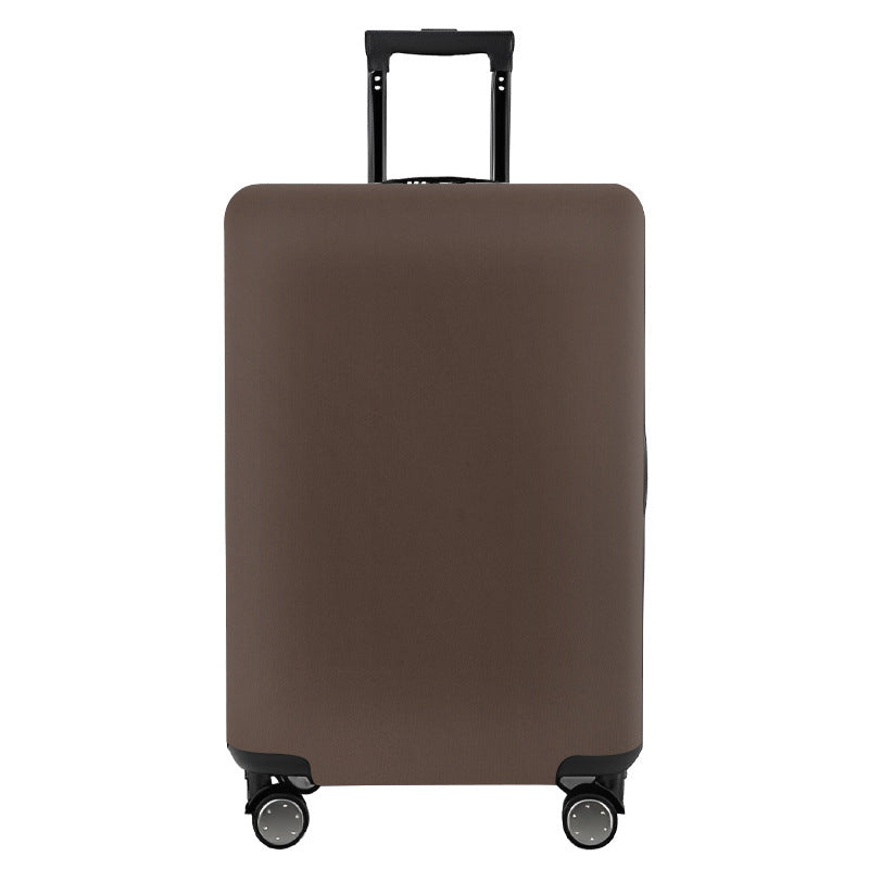 Unisex nan elastic motif suitcase cover made of stretchable polyester with handle and wheel openings Stornfield