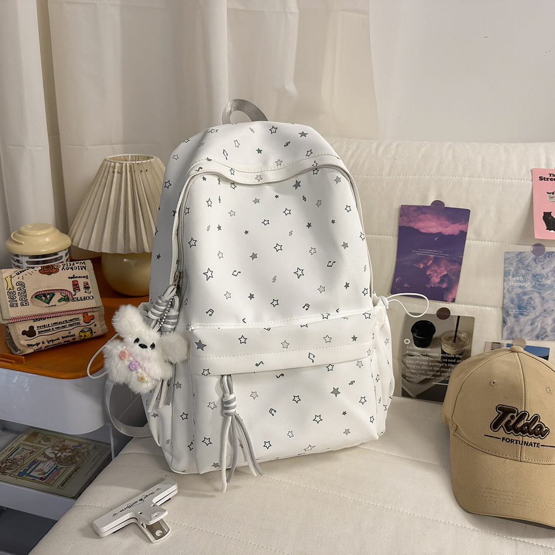Fashionable backpack with colorful star pattern Stornfield