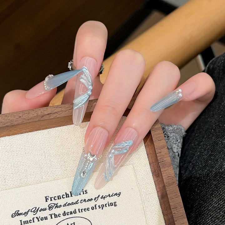 Decorative 3D Crystal-Embellished Nail Art Extensions Stornfield