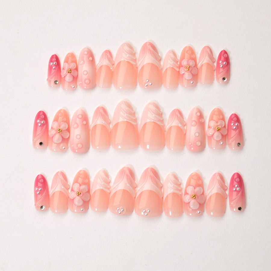 Creative Floral Accent Press-On Nails Stornfield