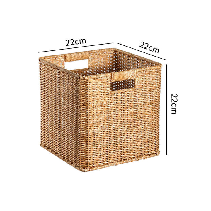 Handcrafted Rectangular Wicker Storage Bin Stornfield
