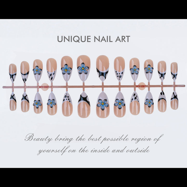 Floral-Themed Press-On Nail Design Collection Stornfield