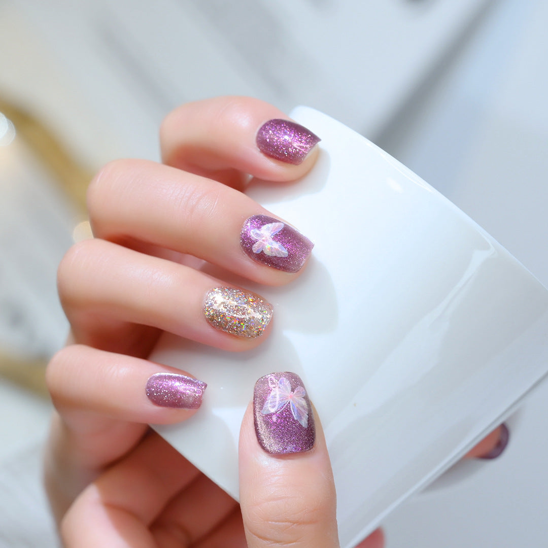 Glitter Butterfly Press-On Nail Set Stornfield