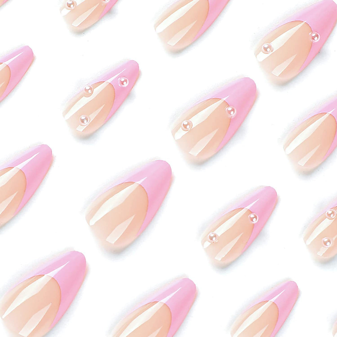 Artificial nail set with elegant pearl embellishments Stornfield