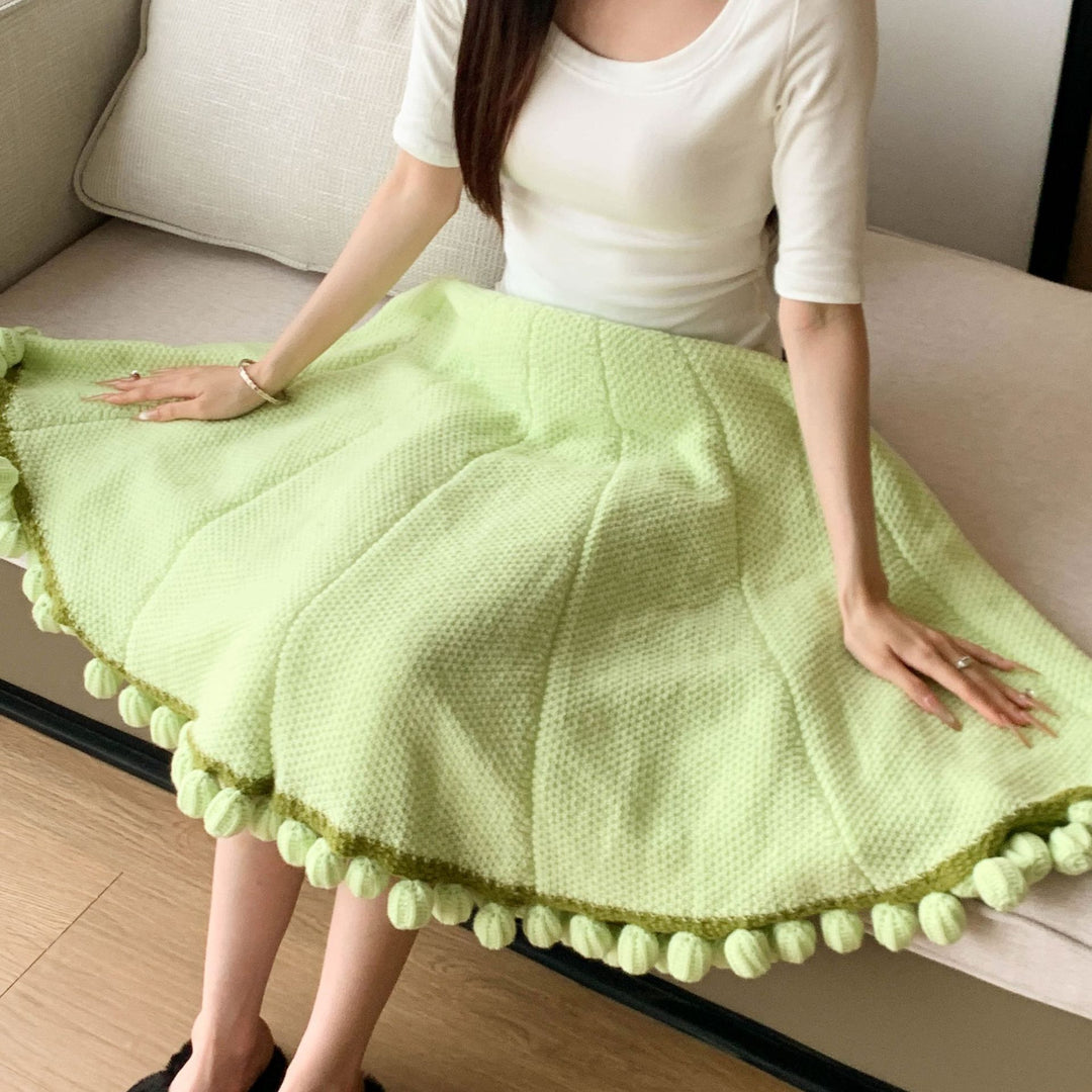 Cozy Blanket with Playful Pompons Stornfield