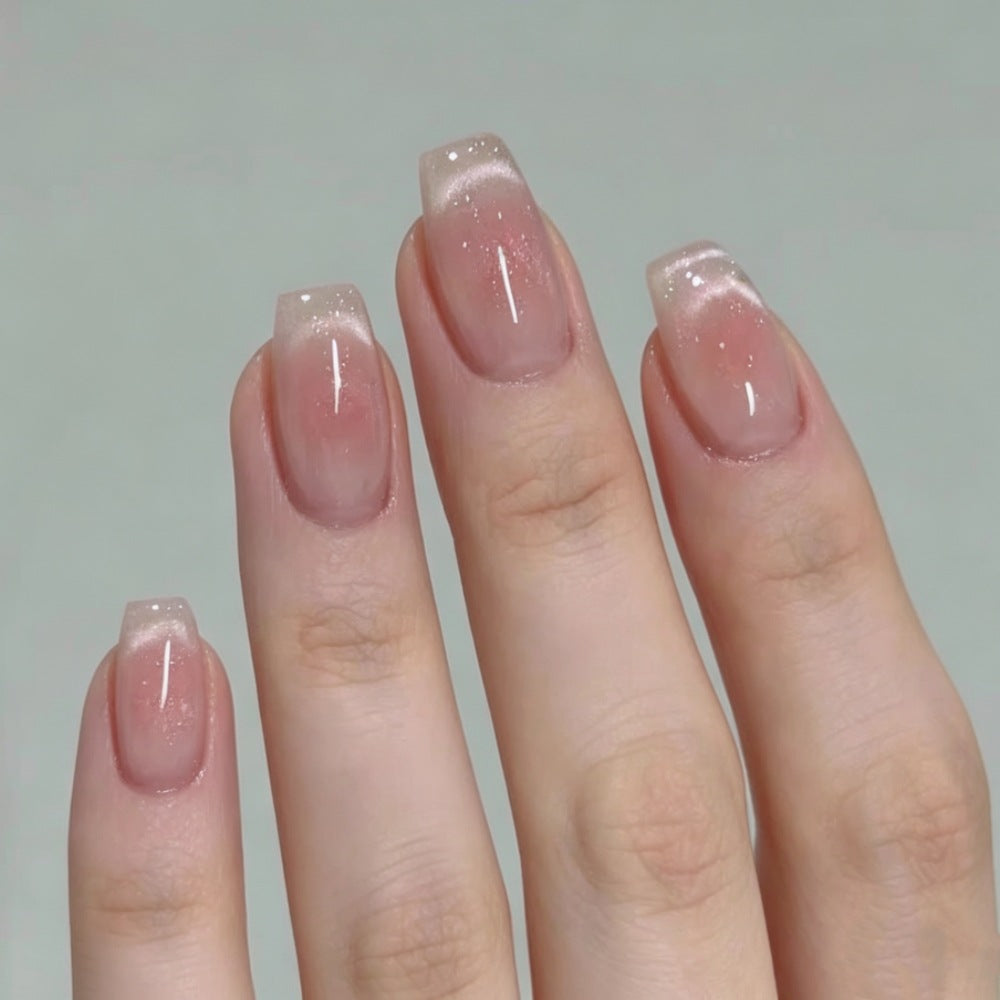 Stylish Press-On Nail Set with Animal Print and Gem Accents Stornfield